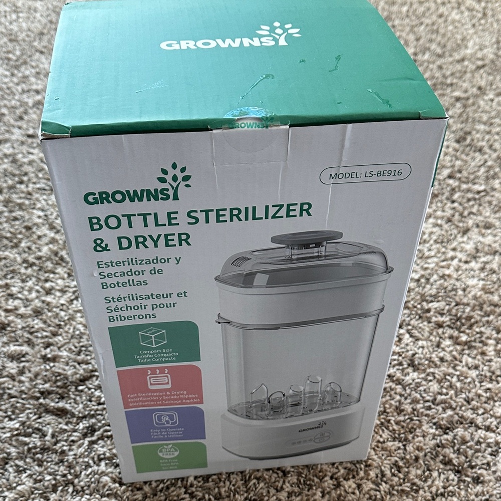 Grownsy Bottle Sterilizer & Dryer - Gray
